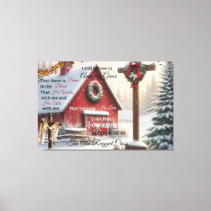 Rustikale Leinwand Ich glaube noch an Phantastisch