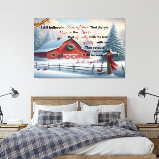 Rustikale Leinwand Ich glaube noch an Phantastisch (Insitu (Schlafzimmer))