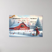 Rustikale Leinwand Ich glaube noch an Phantastisch (Vorderseite)