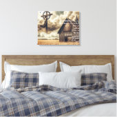 Rustikale Leinwand Ich glaube noch an Phantastisch (Insitu (Schlafzimmer))
