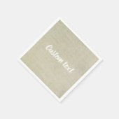 Rustikale Leinwand, kundenspezifischer Text Napkin Serviette (Ecke)