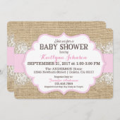 Rustikale Leinwand-moderne Einladung (Vorne/Hinten)