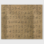 Rustikale Leinwand nummeriert Packpapier (Flach)