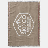 Rustikale Leinwand Ski-Häuschen-GebirgsAspen Decke (Vorderseite Vertikal)