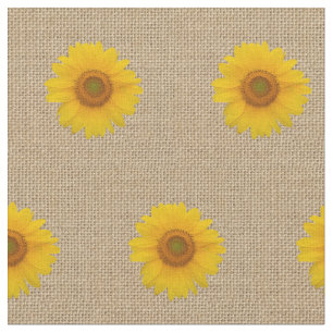 Rustikale Leinwand und Sonnenblume Stoff