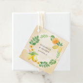 Rustikale Lemon Citrus Boho Sommerhochzeit Geschenkanhänger (Beispiel)