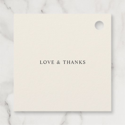 Rustikale Lemon Citrus Boho Sommerhochzeit Geschenkanhänger (Rückseite)