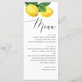 Rustikale Lemon Grove Wedding | Summer Citrus Orch Menükarte