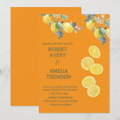 Rustikale Lemon-Hochzeit Einladung (Vorne/Hinten)