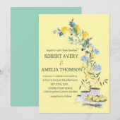 Rustikale Lemon-Hochzeit Einladung (Vorne/Hinten)