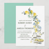 Rustikale Lemon-Hochzeit Einladung (Vorne/Hinten)