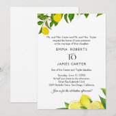 Rustikale Lemon Hochzeit Einladung (Vorne/Hinten)