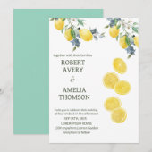 Rustikale Lemon-Hochzeit Einladung (Vorne/Hinten)