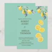 Rustikale Lemon-Hochzeit Einladung (Vorne/Hinten)