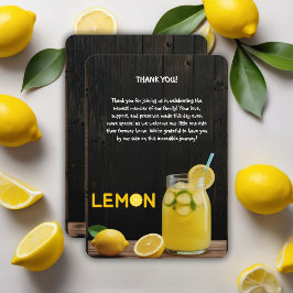 Rustikale Lemon Lemonade Kinderdusche Dankeskarte