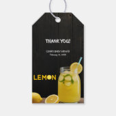 Rustikale Lemon Lemonade Kinderdusche Geschenkanhänger (Vorderseite)