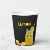 Rustikale Lemon Lemonade Kinderdusche Pappbecher (Vorderseite)