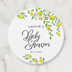 Rustikale Lemon Summer Baby Dusche Geschenkanhänger