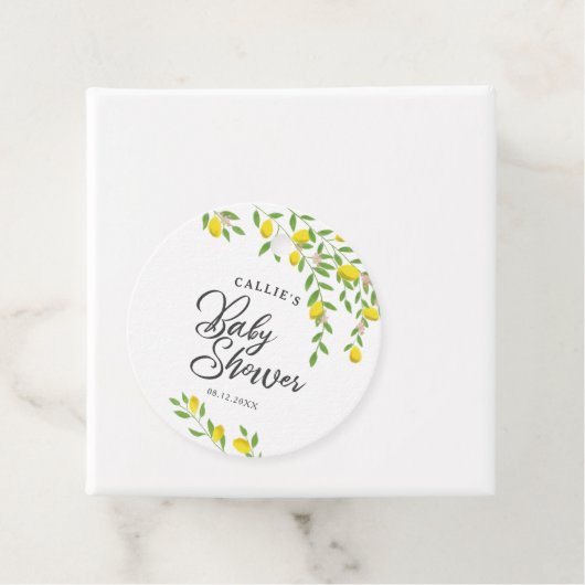 Rustikale Lemon Summer Baby Dusche Geschenkanhänger (Beispiel)