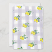 Rustikale Lemon Wasserfarbe Citrus Country Baby Du Einladung (Rückseite)