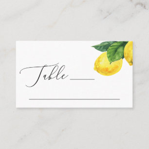 Rustikale Lemon Wedding Citrus Botanischer Garte Platzkarte