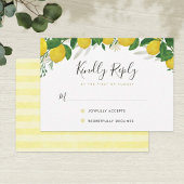 Rustikale Lemon Wedding RSVP Card