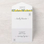 Rustikale Lemons Hochzeitseinladung in einem All In One Einladung (Außenbereich)