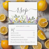 Rustikale Lemons & Lavender Wedding RSVP