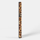 Rustikale Leopard-Druckfarbe Name iPhone Hülle (Rechte Seite)