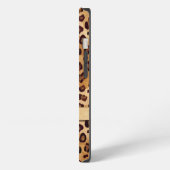 Rustikale Leopard-Druckfarbe Name iPhone Hülle (Linke Seite)