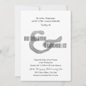 Rustikale Letterpresse Einladung (Vorderseite)