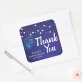 Rustikale Leuchten auf dem Land, die Glühwürmchen  Quadratischer Aufkleber (Umschlag)