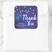 Rustikale Leuchten auf dem Land, die Glühwürmchen  Quadratischer Aufkleber (Tasche)