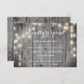 Rustikale Leuchten UAWG RSVP Karte (Vorne/Hinten)