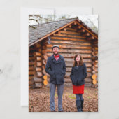 Rustikale Leuchten und dunkle Rote Rosen Save the Einladung (Rückseite)