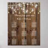 Rustikale Leuchtenkette Sitzplan Poster (Vorne)