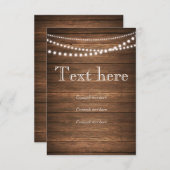 Rustikale Leuchtenreihe UAWG 3.5" x 5" Schlicht RSVP Karte (Vorne/Hinten)