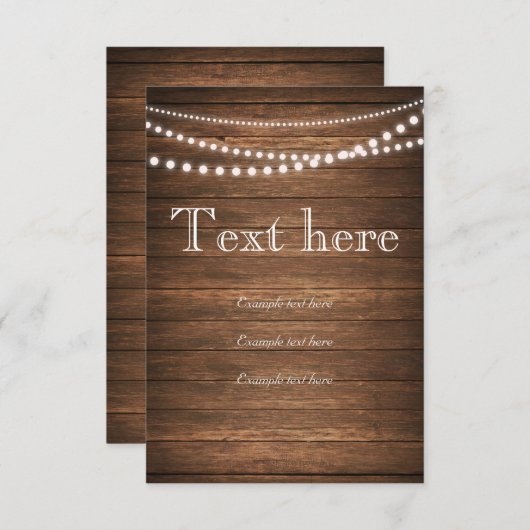 Rustikale Leuchtenreihe UAWG 3.5" x 5" Schlicht RSVP Karte (Vorne/Hinten)