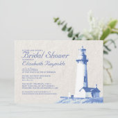 Rustikale Leuchtturm-Brautparty-Einladungen Einladung (Stehend Vorderseite)