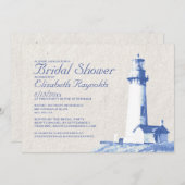 Rustikale Leuchtturm-Brautparty-Einladungen Einladung (Vorne/Hinten)