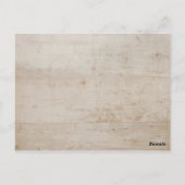 Rustikale Libelle auf Holz mit Verlobtem Foto Postkarte (Rückseite)