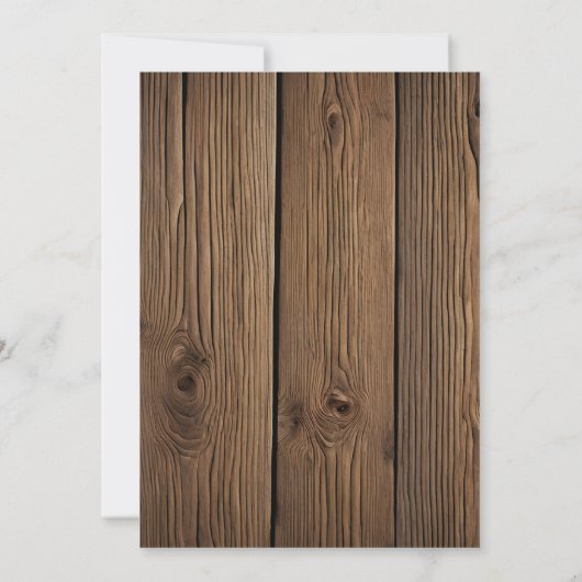 Rustikale Lichteffekte Party/HochzeitskARTE INVITE Einladung (Rückseite)