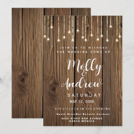 Rustikale Lichteffekte Party/HochzeitskARTE INVITE Einladung