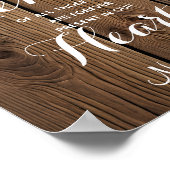 Rustikale Lichtenfolge In liebevollem Erinnerungsz Poster (Ecke)