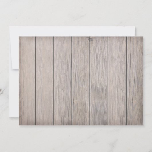 Rustikale Lichter für Hochzeiten - individualisier Einladung (Rückseite)