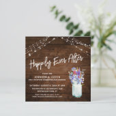 Rustikale Lichter glücklich je nach Wildblumen, Ja Einladung (Stehend Vorderseite)