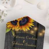 Rustikale Lichter goldene Sonnenblumen Stallenholz All In One Einladung