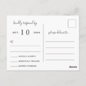 Rustikale Lichter Grüne Hochzeit RSVP Postkarte (Rückseite)