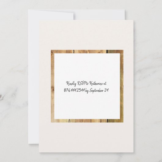 Rustikale Lichter Hinterhof Überraschung Geburtsta Einladung (Rückseite)