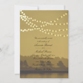 Rustikale Lichter im Freien laden zur Hochzeit ein Einladung (Vorderseite)